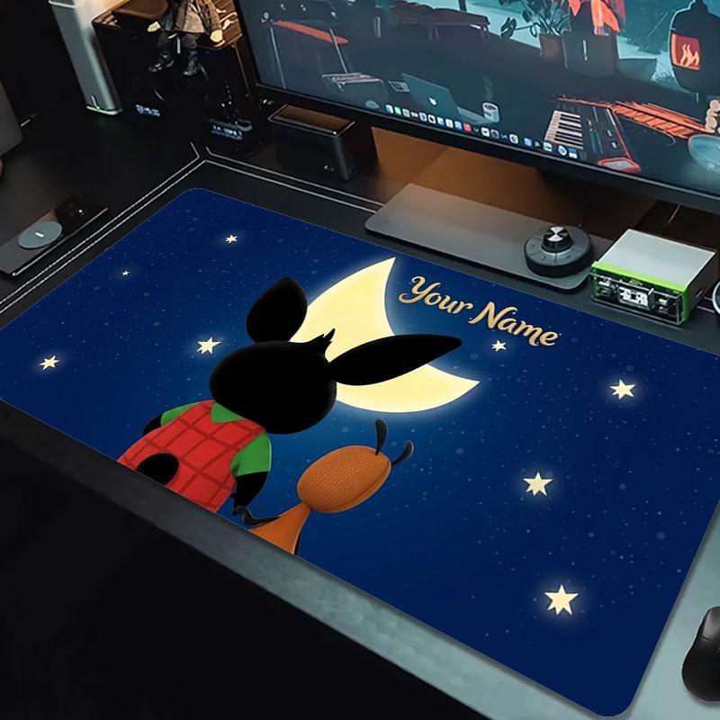 Bing Custom Name Large Size Mouse Pad Large Gaming Table Cushion Non-slip Laptop Tablet Big Mousepad XXL Mat Mini PC Playmat With Lock Edge