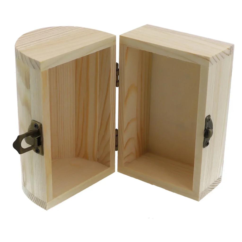 Dekorieren Holzbox Schmuckkästchen Andenken Kiefer Schlicht Aufbewahrung Hochzeit Holz Bogenförmig Klappboxen Praktisch