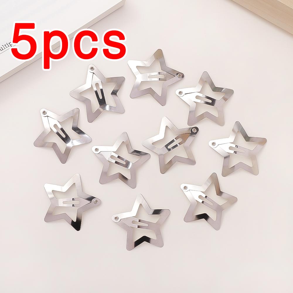 5/10/20Pcs Silver Star Y2K BB Hair Clips Women Grils Cute Metal Star Hair Clips Side Barrettes Hair Accessories Headwear Gifts