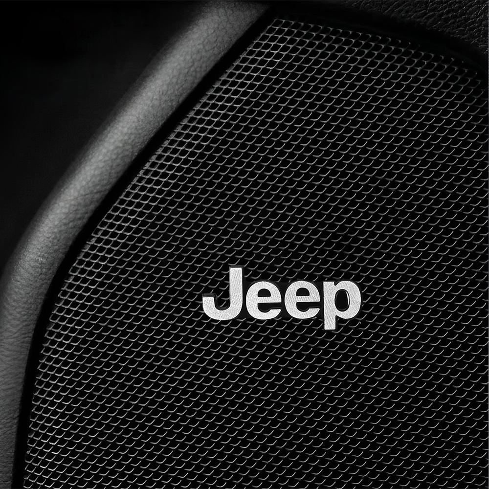 2/4PCS Car Audio Sticker 3D Metal Auto Badge Decal Decoration Accessories For Jeep Renegade Wrangler Compass Cherokee JK Rubicon
