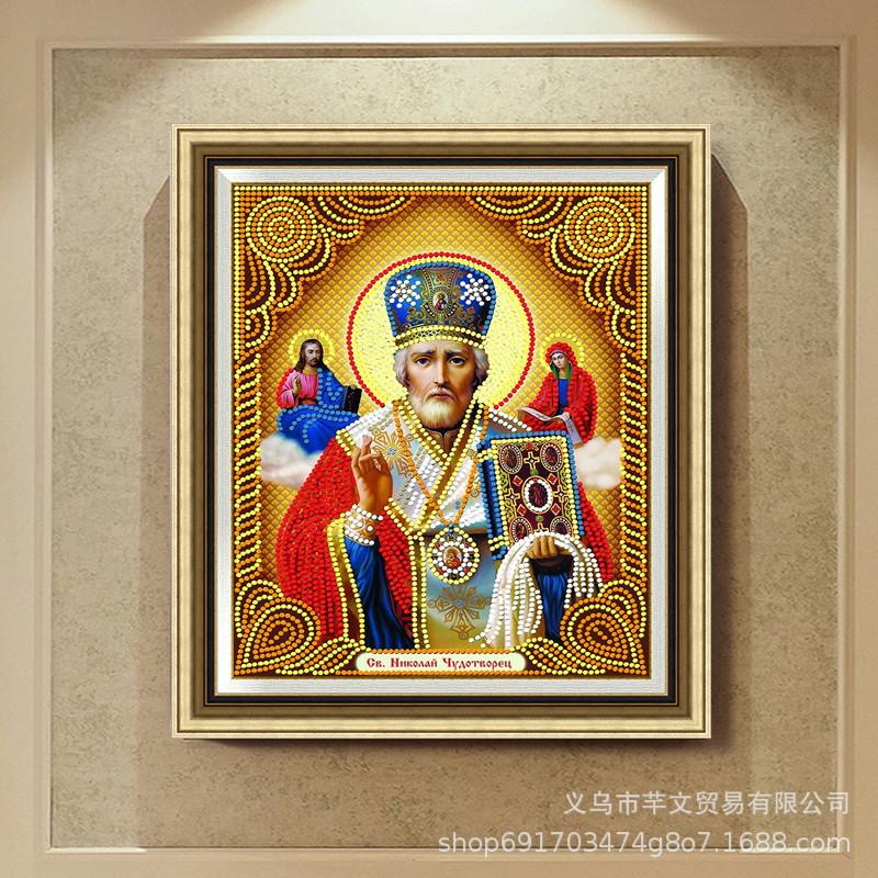 Diy5D Diamond Painting New, Religious Figure Madonna Bright Diamond Sticker, Cross Diamond Embroidery