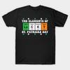 Men Black Print T-shirt St-Patricks No-Cut Transfer Paper Print Cotton Tshirt