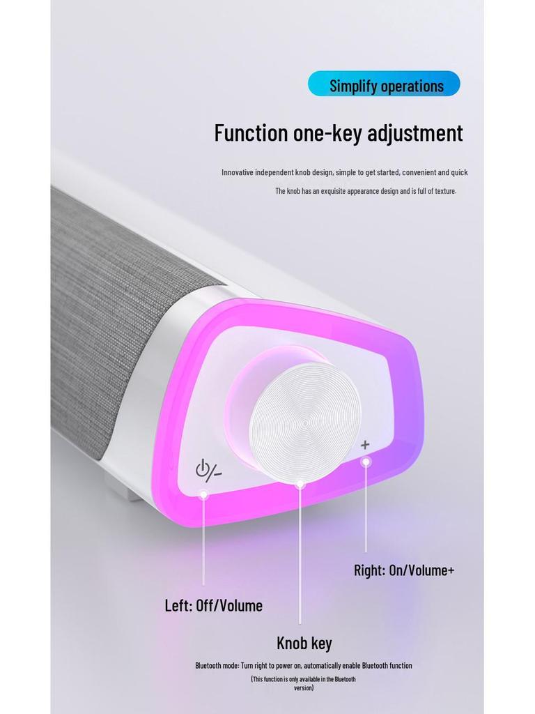 New Naiye Bluetooth Desktop Soundbar with Dual Speaker Subwoofer System