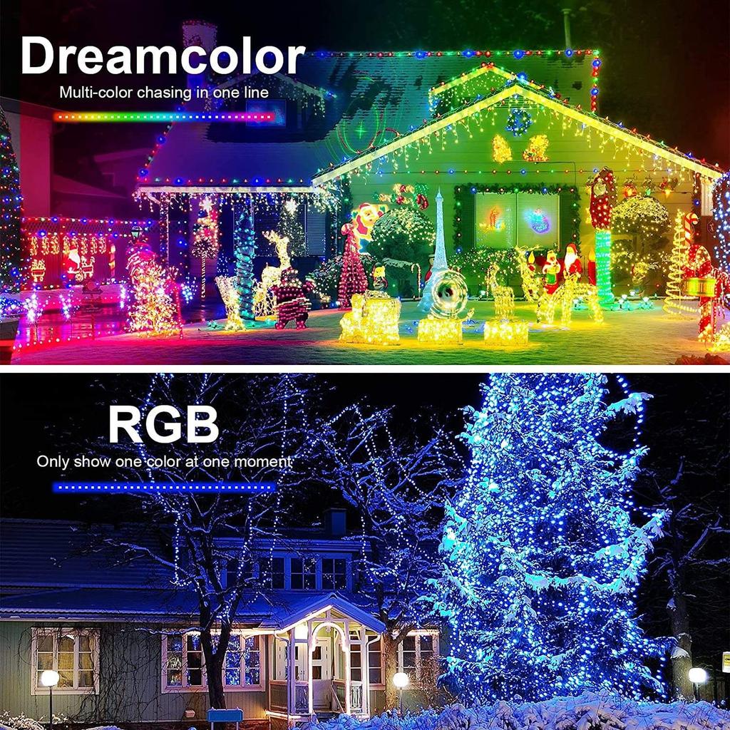 App Remote Control Led Christmas Tree Lamp Decoration Usb Plu Ip65waterproof Outdoor Indoor Rgb Dreamcolor Holiday Fairy Light