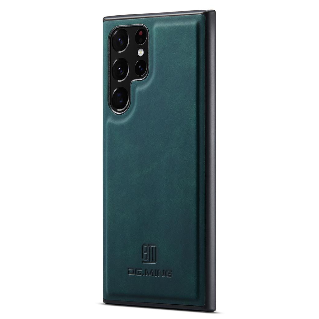 DG.MING For Samsung Galaxy S25 Ultra Case PU Leather Covered PC+TPU Hybrid Phone Shell