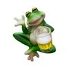 Miniature Frog Figurine Garden Drinking Frog Statue Planter Hugger Resin