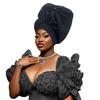 Raw Silk Turban Cap For Women African Female Head Wraps Nigeria Wedding Party Headcover Hat Ready To Wear Head Ties