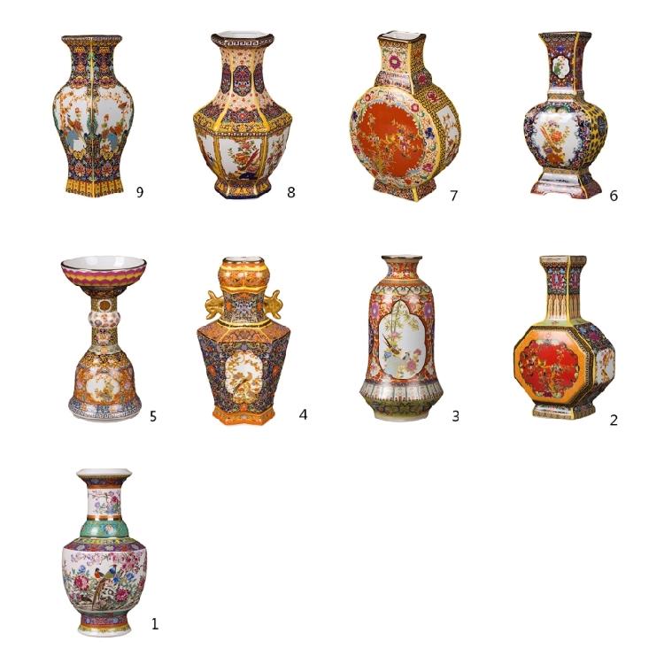 Elegant Chinese Ceramic Craft with Enamel Detailing Desk Ornament for Home Decoration and Gift Giving
