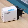 5 In 1 240W USB C Charger Multi Ports High Speed USB Charging Adapter Quick Charging Phone Charger Power Adapter EU/US Plug