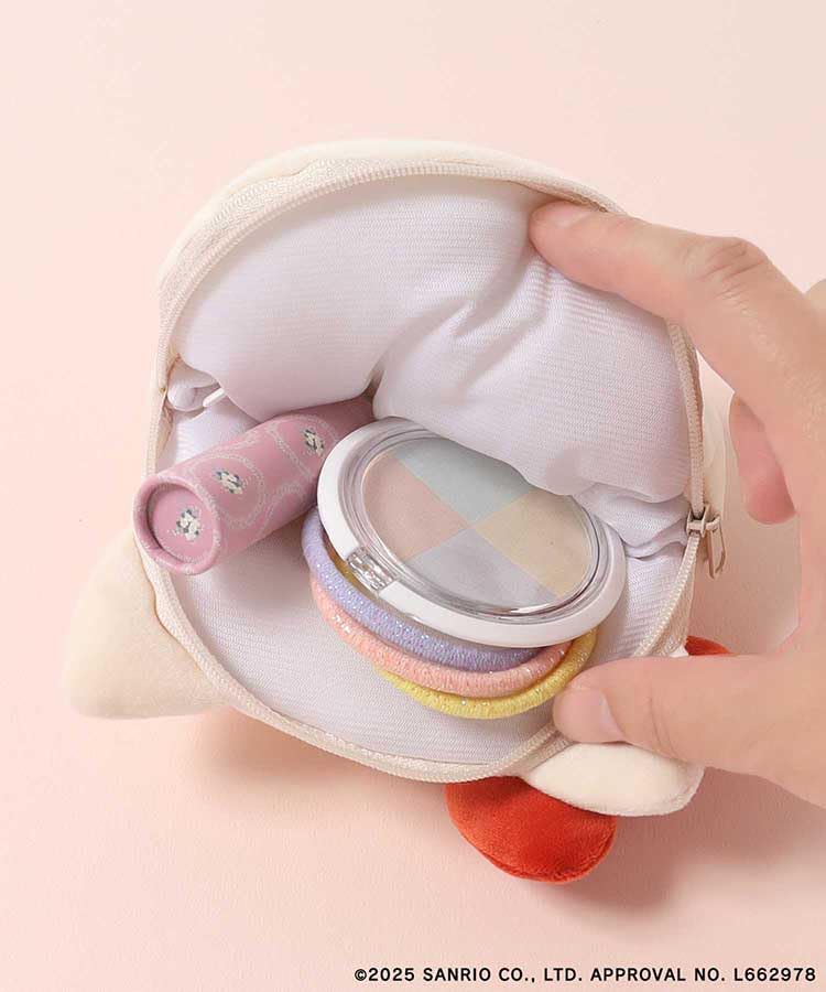 Bleu Bleuet X Sanrio Characters Mochimochi Pouch (Marron Cream)