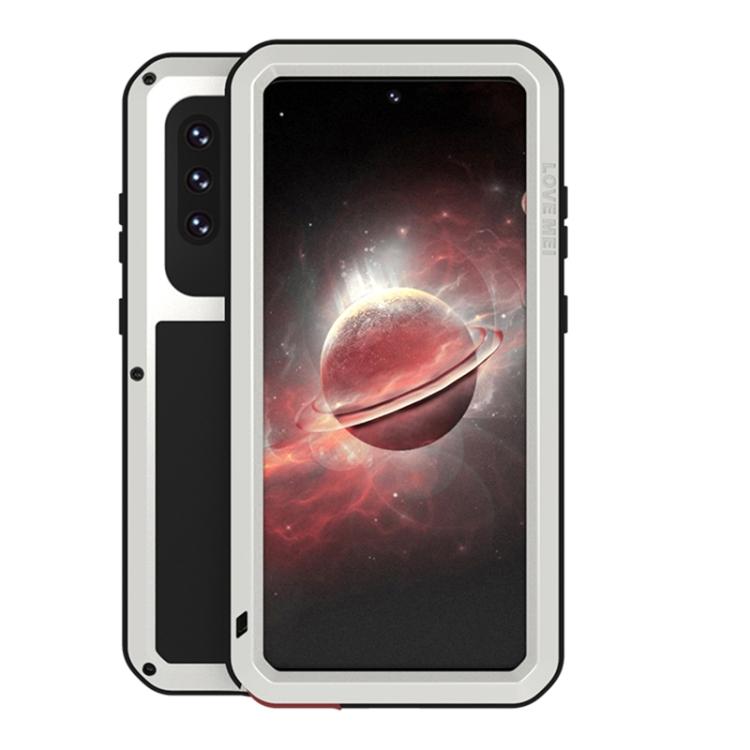 Ochranné pouzdro s krytem pro Samsung Galaxy A72 5G / 4G LOVE MEI, kovové, nárazuvzdorné, vodotěsné, prachotěsné, se sklem(Černá)