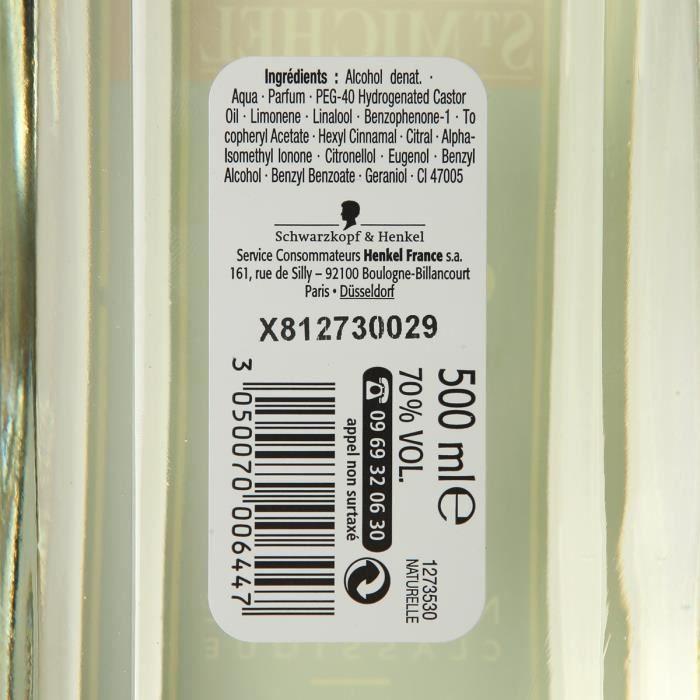 Eau de Cologne - MONT ST MICHEL - 500ml - Mixte - Fraîche - Agrumes - Aromatique