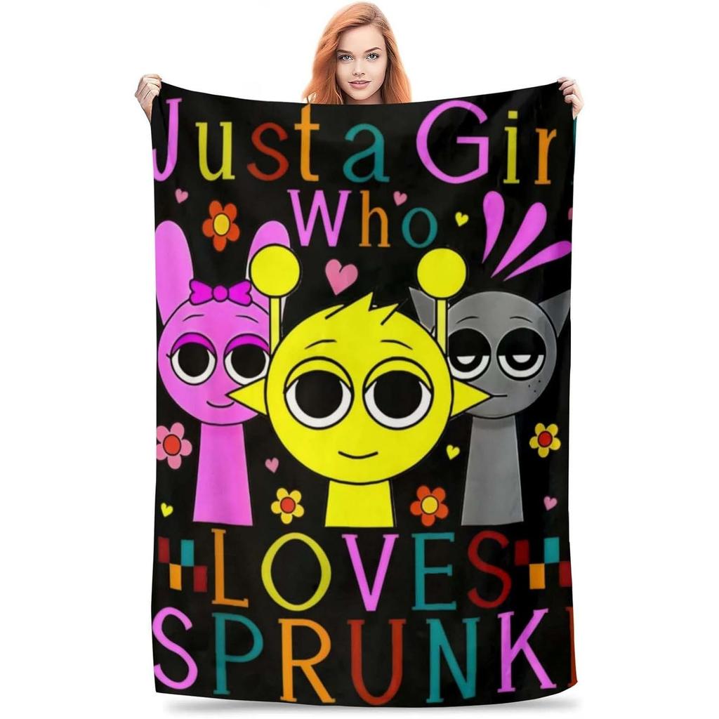 Дитячі фланелеві ковдри Sprunki для хлопчиків, літні, легкі, ковдри-пледи Incredibox для ліжка, машини, подарунки на день народження