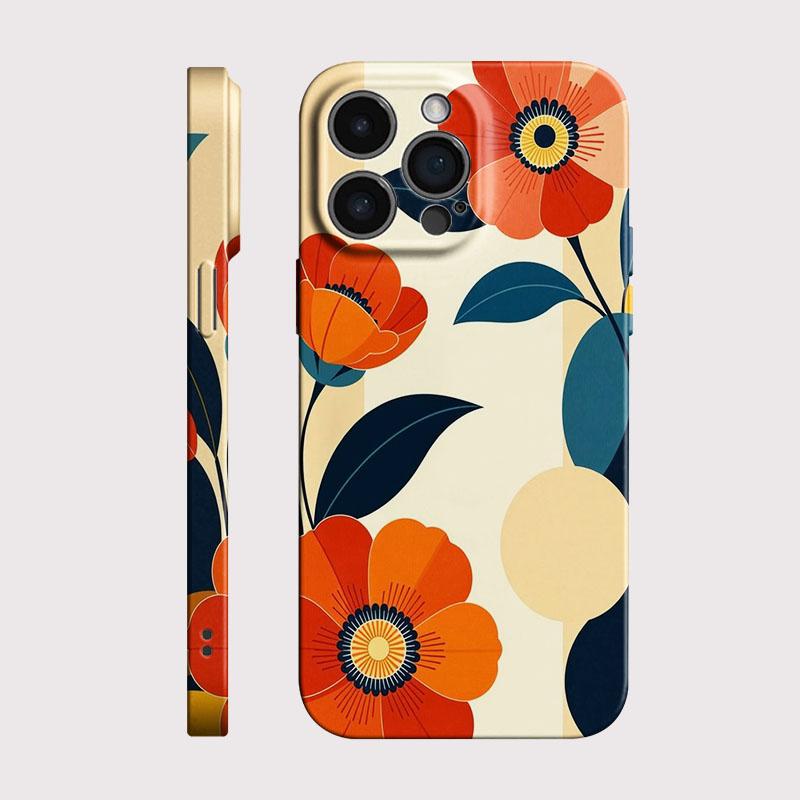 Beautiful Flower Phone Case for iPhone 17 16e 16 15 14 13 12 11 Air Pro Max XS XR XSMax 6 7 8 Plus Glossy Film Hard PC Cover