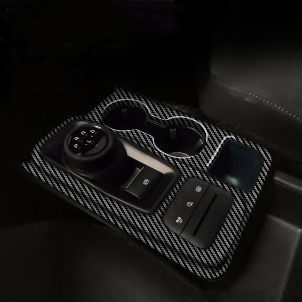 Gear Shift Panel Trim Decor Sticker for Ford Maverick Pickup 2025-2025 LHD Central Control Cup Holder Cover ABS Carbon Fiber Acc