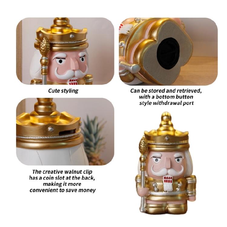 Resins Nutcrackers Treasure Festives Holiday Decoration with Twist for Financial Literacy In Kids