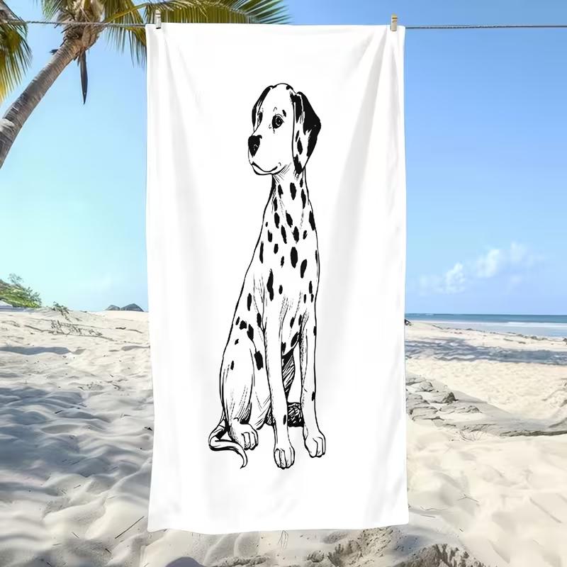 Cartoon Stripe Shark Stripe Print Beach Towel Quick Dry Sand Free Absorbent Towel for Summer Kids Beach Pool