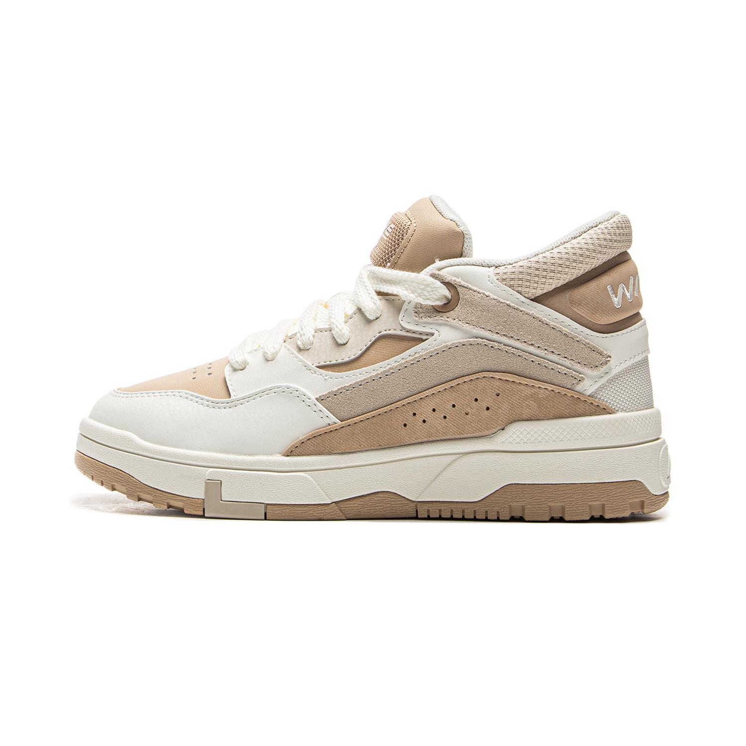 

Новые LiNing Only Us MID FLEECE Теплые Нескользящие Полувысокие Кеды для Скейтборда Женские Бежево-Коричневые AGCU160-3 37