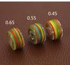 Set of 25 Colored Round Waxed Cords (130g) for Sewing, Beading & Weaving - 0.45/0.55/0.65mm