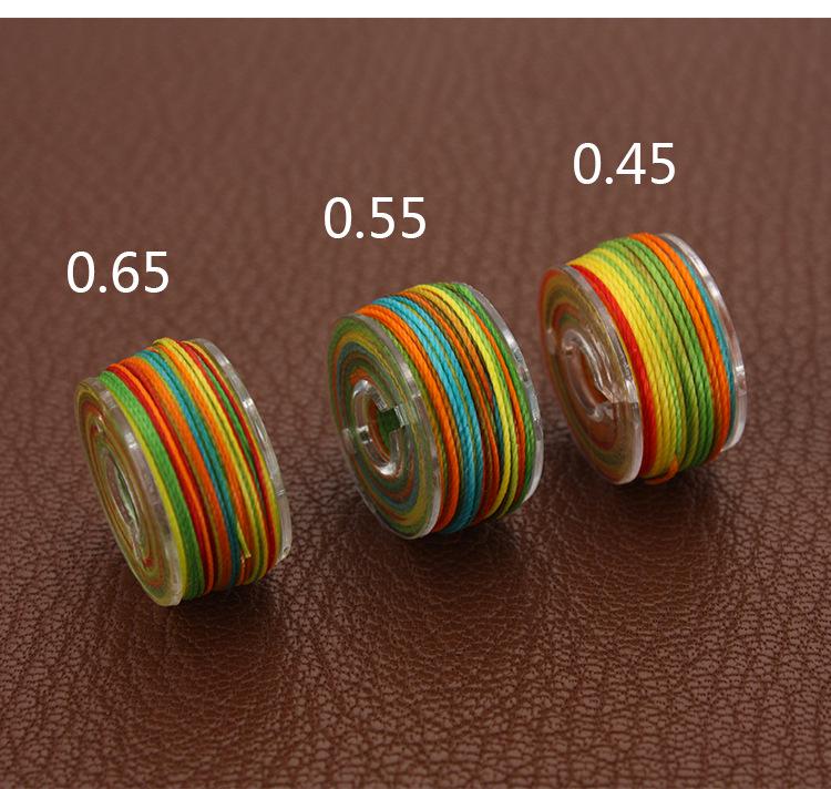 Set of 25 Colored Round Waxed Cords (130g) for Sewing, Beading & Weaving - 0.45/0.55/0.65mm
