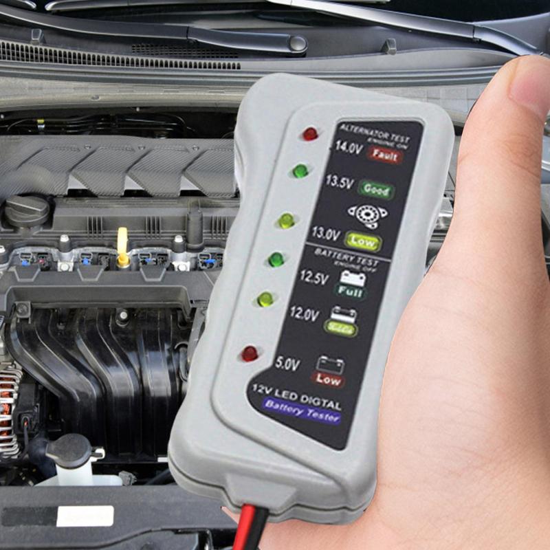 Car Battery Checker Charging Cranking System Analyzer 12V Car Battery Load Tester On Cranking Charging Systems With LED Display