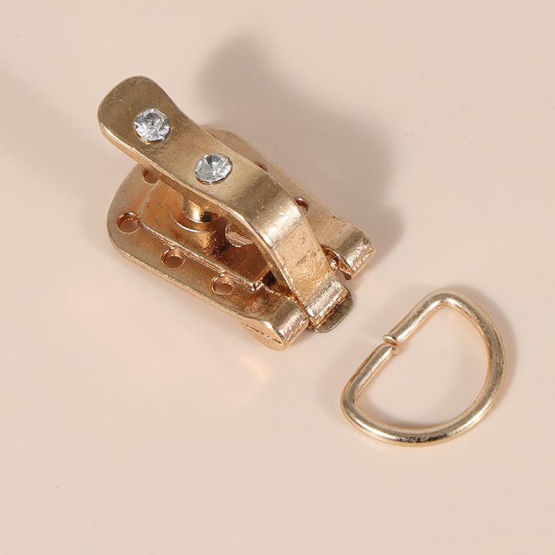 High-Quality Rhinestone Fur Coat Buttons and Buckle Set with Metal Snap and Duckbill Clasp