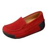 Women Cow Suede Slip-on Loafers Fashion Platform Shoes Wedge Heels Ladies Casual Shoes for Working Walking Traveling