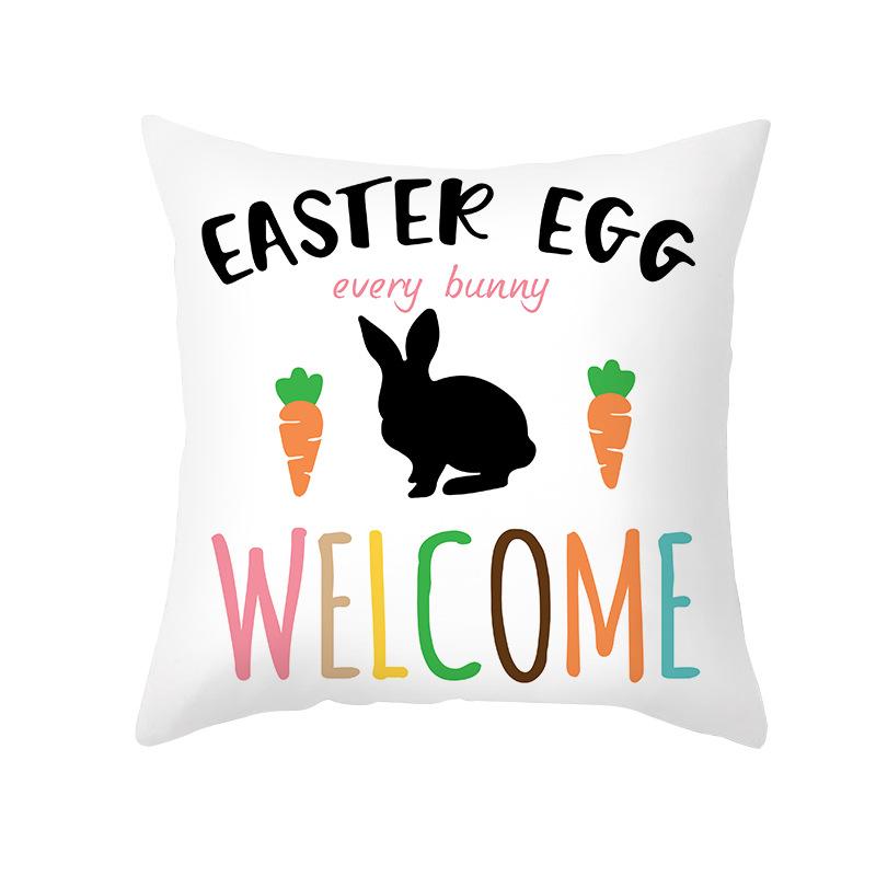 Osterkissenbezug Haus Nordischer Sofakissenbezug Kaninchen-Ei-Druck Bürokissenbezug