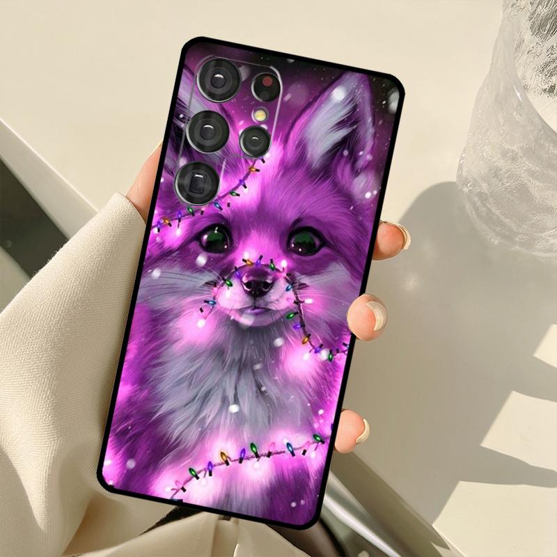 

Cute Cartoon Animal Fox Case For Samsung Galaxy S25 S24 S23 S22 S21 S20 Ultra S9 S10 Plus S21 FE S25 FE Back Cover Galaxy S22