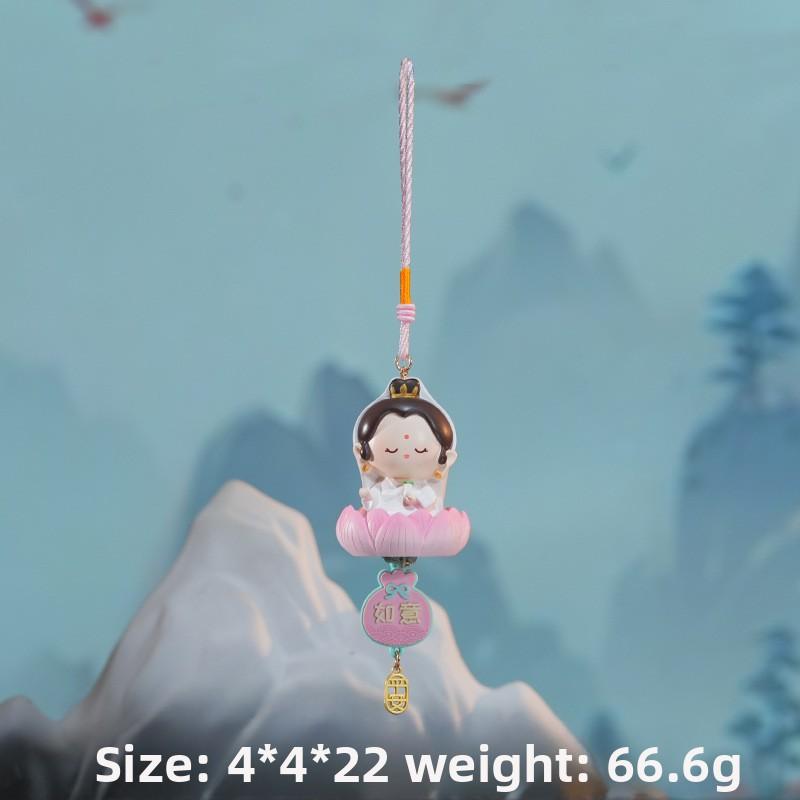 Stable Emotion Guardian Bodhisattva Votive Pendant Decoration Gift Cultural Workpiece Lotus Doll Guanyin