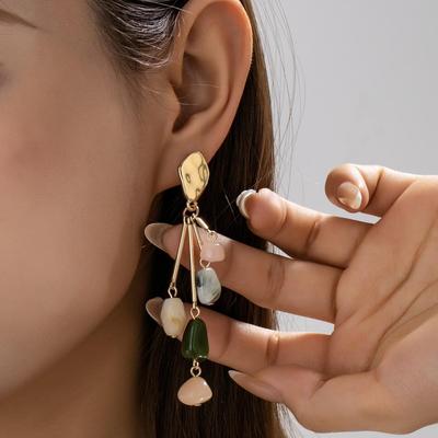 European & American Vintage Colorful Dangle Earrings: Stylish, Sweet, and Trendy Women's Design