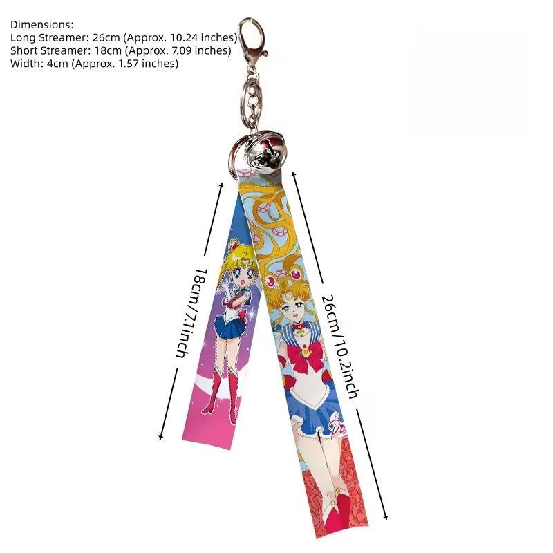 Sailor Moon Keychain, Anime Ribbon Pendant for Backpack/Keys/Bag, Ideal Gift for Anime Lovers