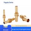 Copper Straight Through-Hole Tower Pneumatic Connector Air Nozzle Hose Grease Nipple for 6, 8, 10, 12mm