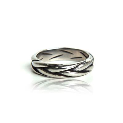 SCALETTO BLACK BAT402 [surgical steel]Daily Rope Twisted Ring