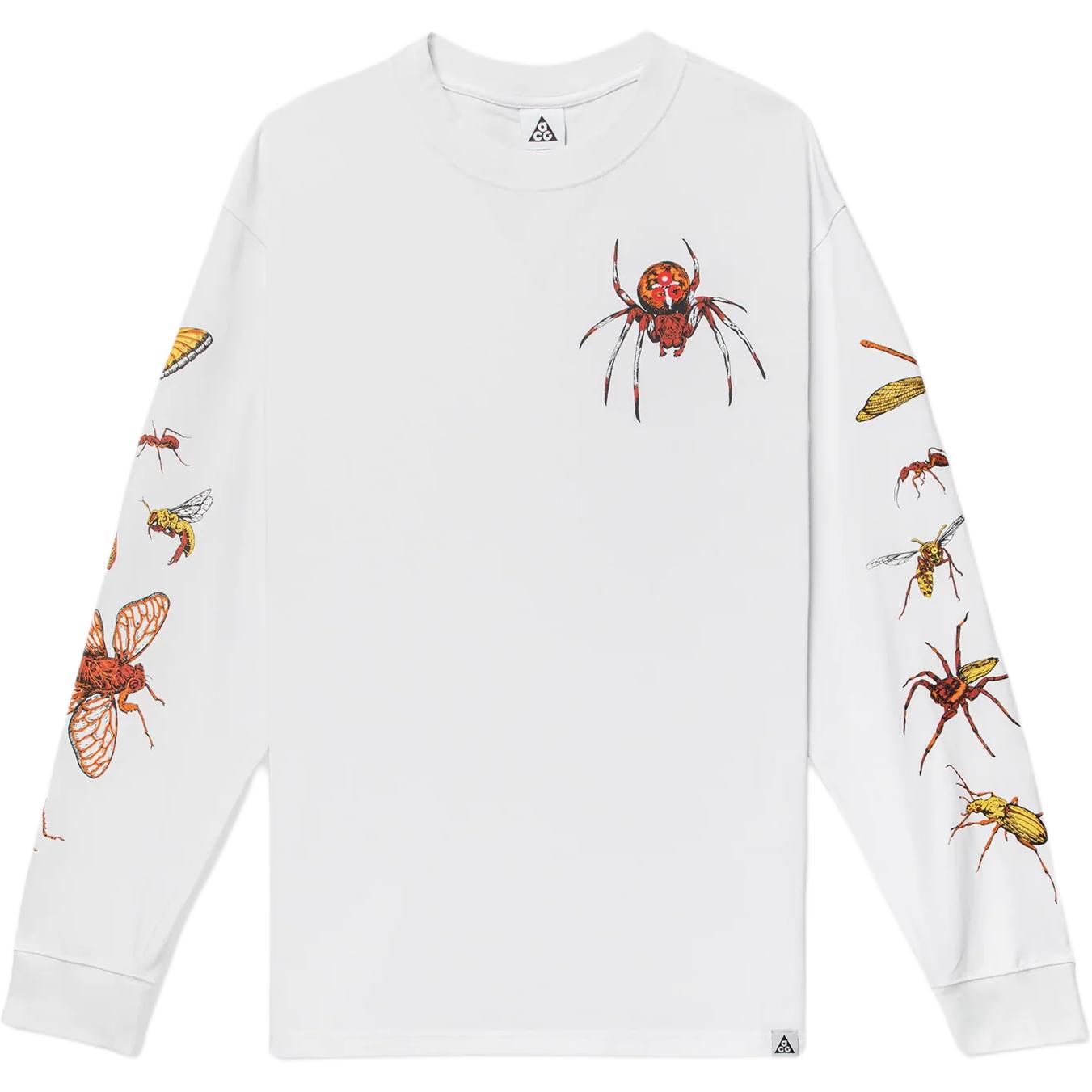 

Мужская футболка с длинным рукавом с круглым вырезом и животным принтом Nike, белая DR7759-121 L