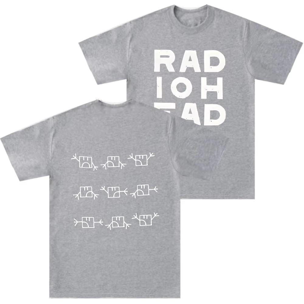 Radiohead Semaphore T-shirt Alternative Rock Band Cotton Long Short Sleeves Male Tops Clothing Women Men Vintage Casual T Shirts
