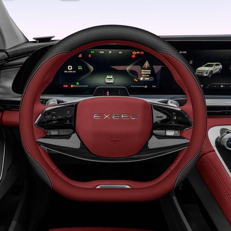 Xingtu Yaoguang Nappaleder Lenkradbezug: Rutschfest, Einfache Montage, Ganzjahres-Auto-Upgrade