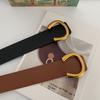 Womens Unique Black Wide Waist Belt With Snap Closure For Wear Easy