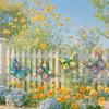 Metal Butterfly Wall Decor DIY Butterfly Decorative Post  for Garden Balcony Patio Outdoor