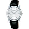 SEIKO SELECTION SCXP031 Men's Unisex Quartz Watch 35mm Silver Dial Leather Strap
