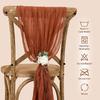 16Pcs Sage Green Wedding Chair Sashes  Chair Bow Designed Decorative Chair Sashes for Wedding Reception Party Hotel Decoration