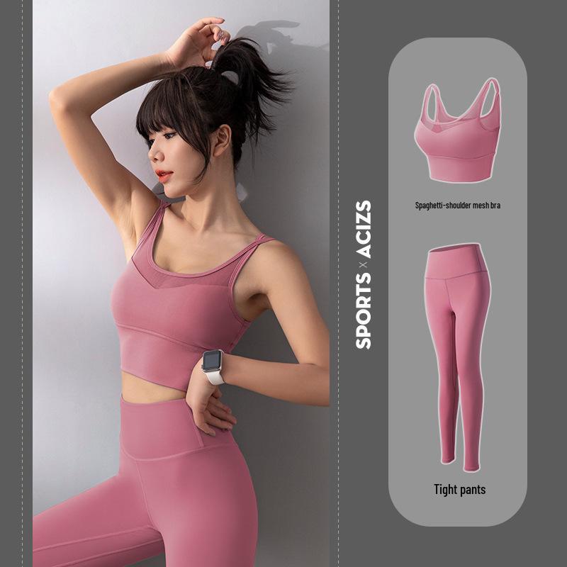 Conjunto Esportivo e de Yoga com Sutiã Esportivo Emagrecedor Costas Nuas Feminino 2025