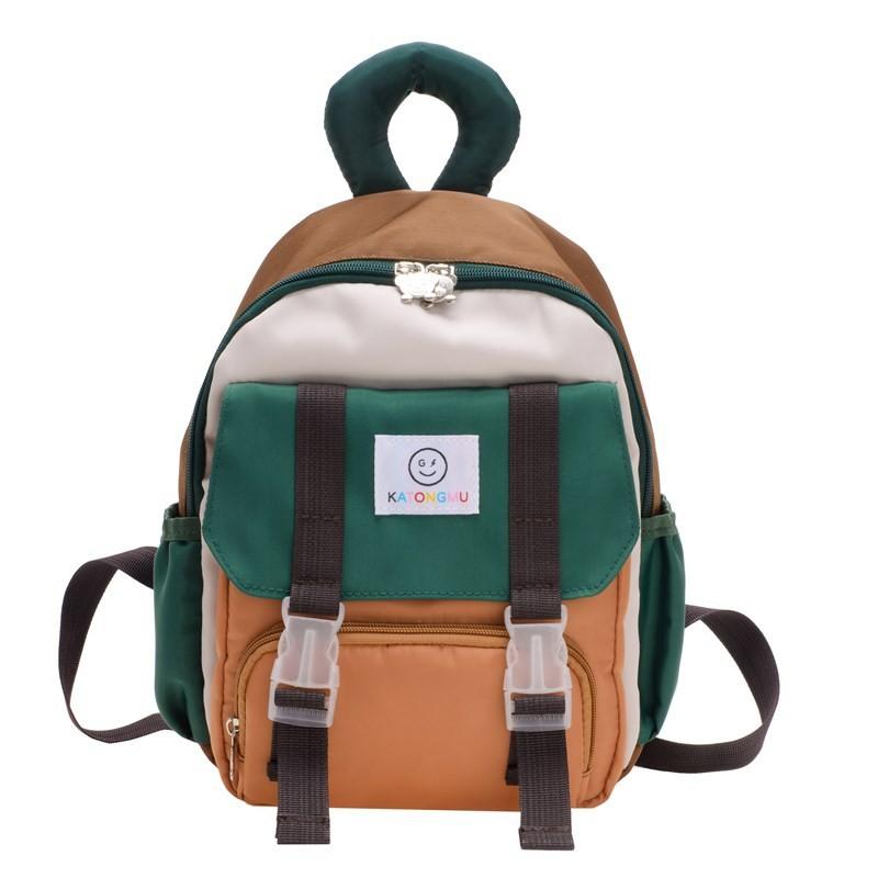 Trendy Color Block Large Capacity Backpack For Boys And Girls Perfect For Kindergarten