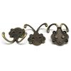 2Pcs Retro Zinc Alloy Double Prongs Clothes Coat Robe Purse Bag Hat Hook Hanger Antique Bronze 23mm*53mm*55mm