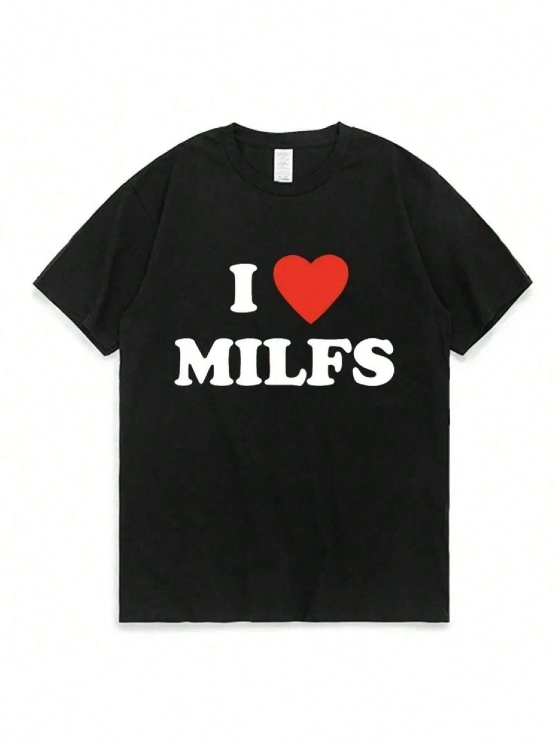 I Love MILFS I Heart Hot Moms Letter Printed T-Shirts Summer unisex Wounisex Short Sleeve Casual T Shirt Harajuku Fashion Tee Shirts S