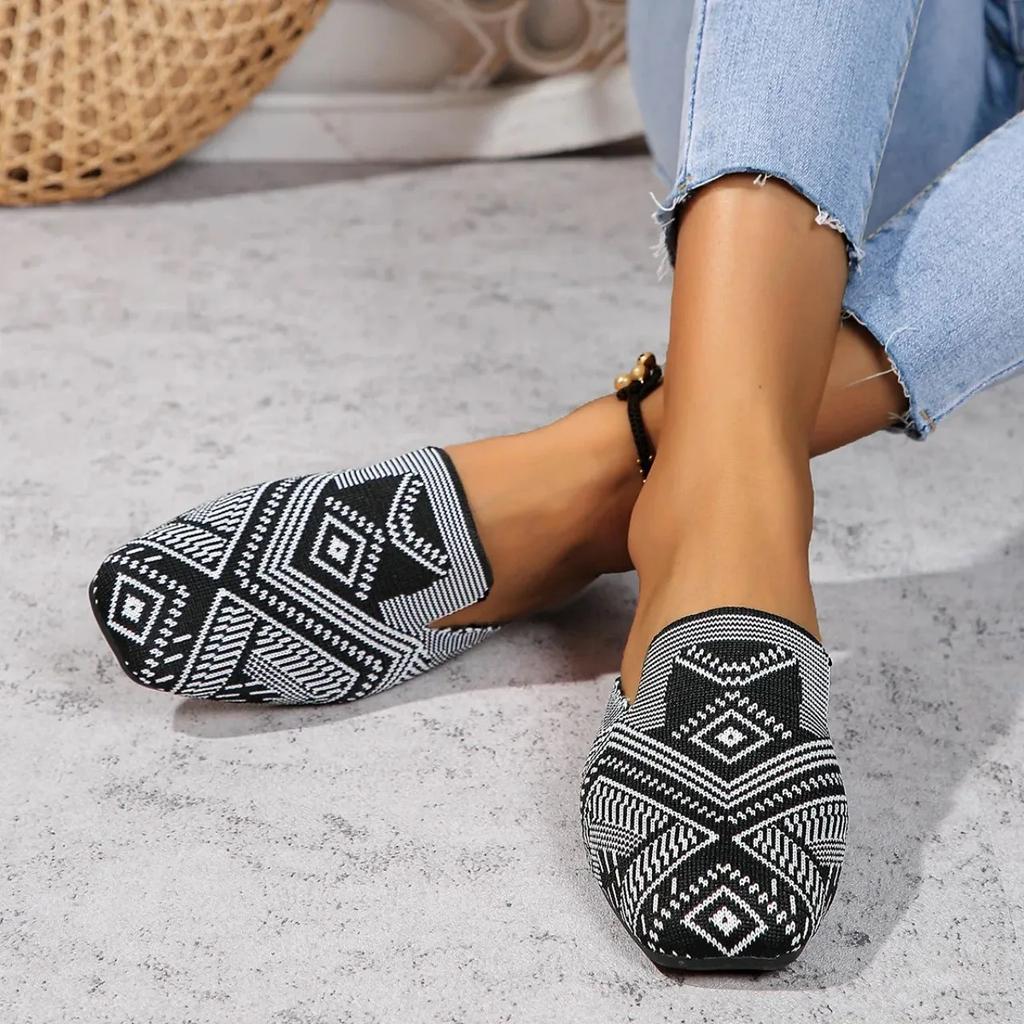 Women Flats Mules Shoes Spring Fad Slingback Slippers Designer New Flip Flops Ladies Casual Walking Flat Sandals