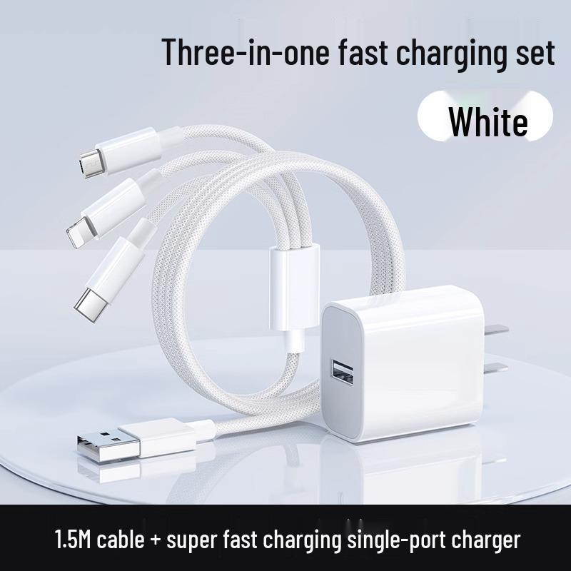 3-in-1 100W Fast Charging Braided Cable - National 3C Certified