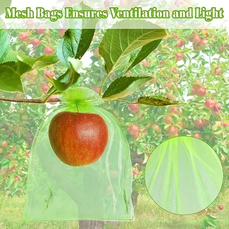100Pcs Fruit Insect Proof Mesh Bag, Vegetable and Fruit Bird and Insect Proof Mesh Bag