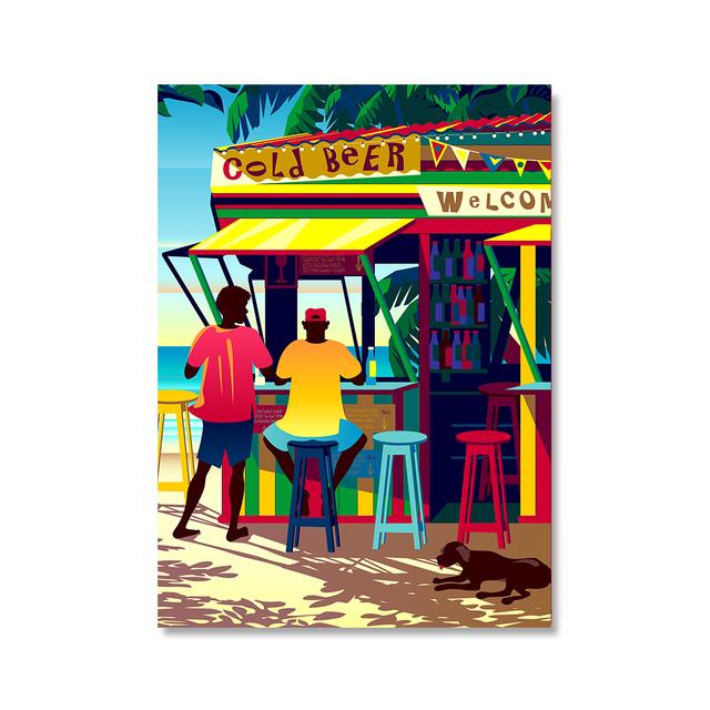 Italy Africa Morocco Travel Vintage Home Decoration Landscape Traditional Beach Poster Vintage