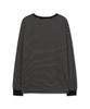 WEST GRAND BOULEVARD Semi-Over Stripe Long Sleeve Black